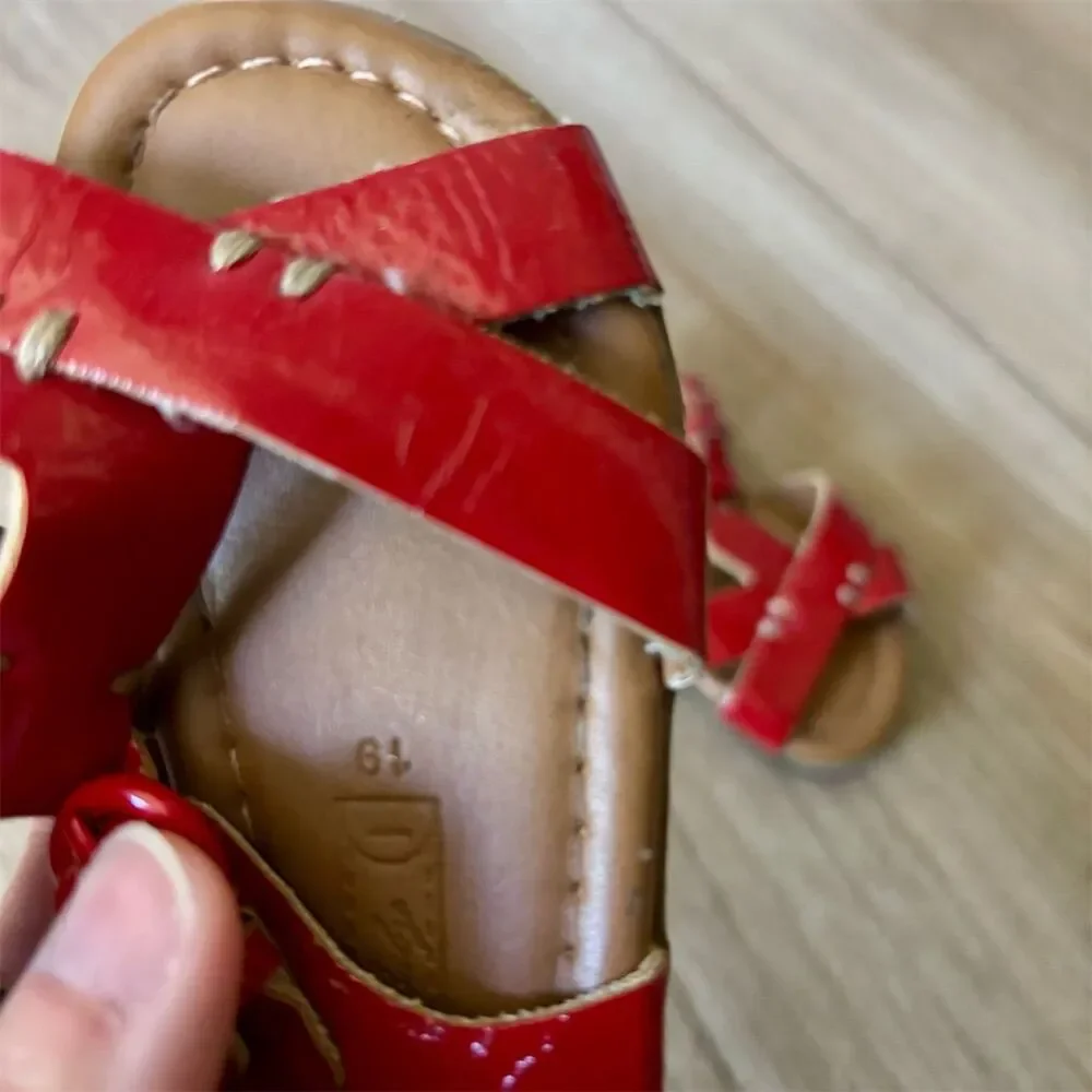 Baby Unisex Red Sandals Size 19 Toddler Shoes